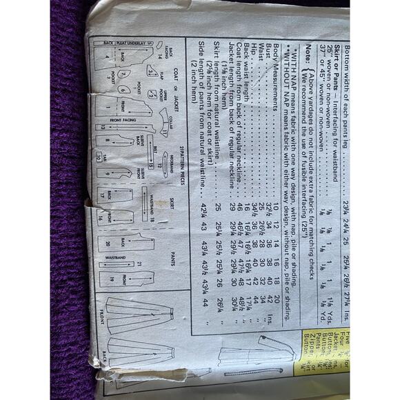McCalls sewing pattern 4774 leisure suit jacket pants trench size 12 - Picture 6 of 6